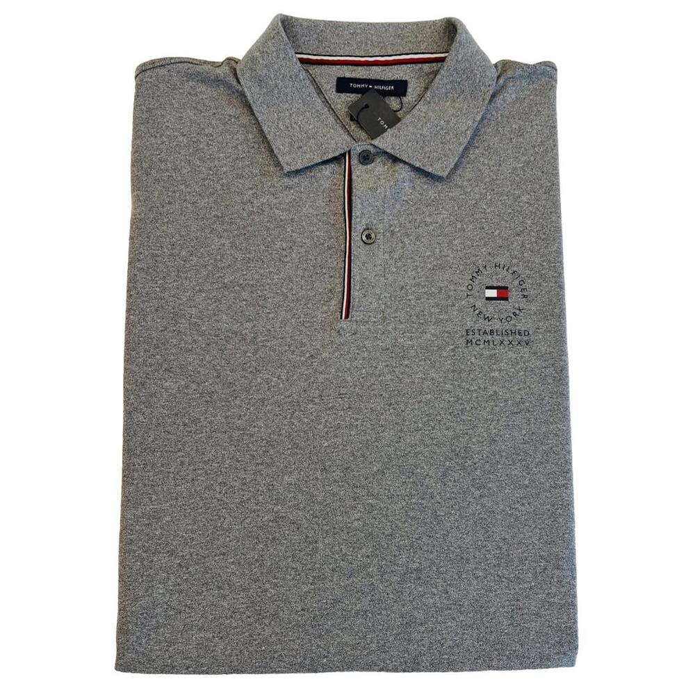 TOMMY HILFIGER $74 REGULAR FIT Blue Polo Shirt Men’s Size XL